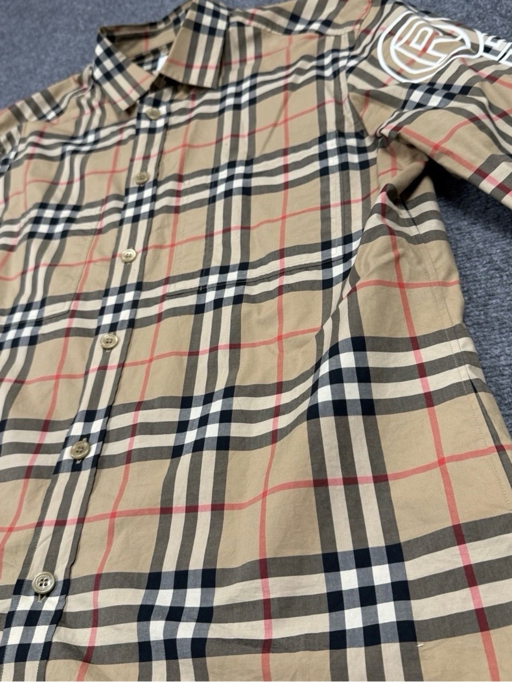 BURBERRY Buttoned Up Collared Shirt Check Large L - Picture 6 of 14